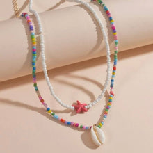 Load image into Gallery viewer, Pink Starfish Beaded Necklace
